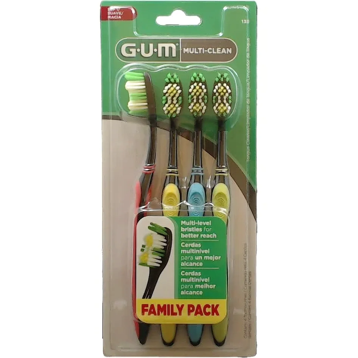 Cepillo de Dientes GUM Multi-Clean Pack x4 — foto 1