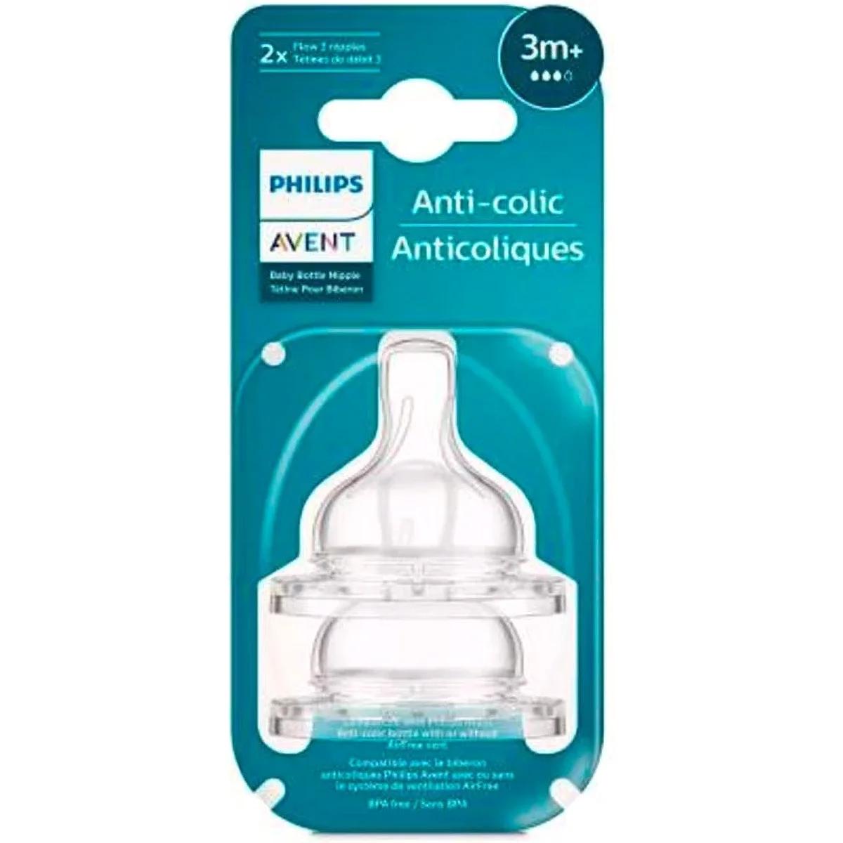 Teteros Anticólico Avent para Bebés 3M+ Pack x2 — foto 1
