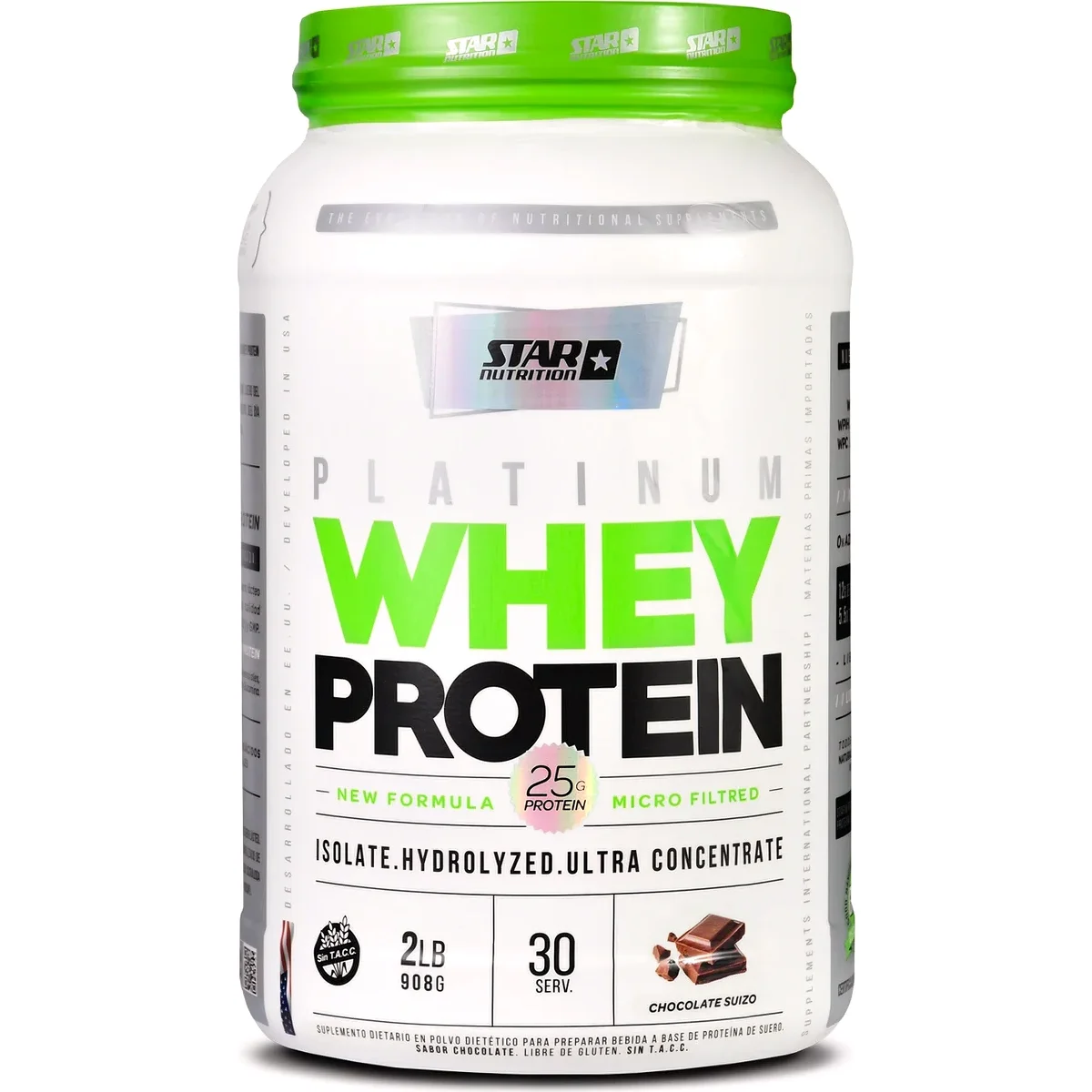 Star Nutrition Platinum Whey Protein Chocolate 2 lb — foto 1