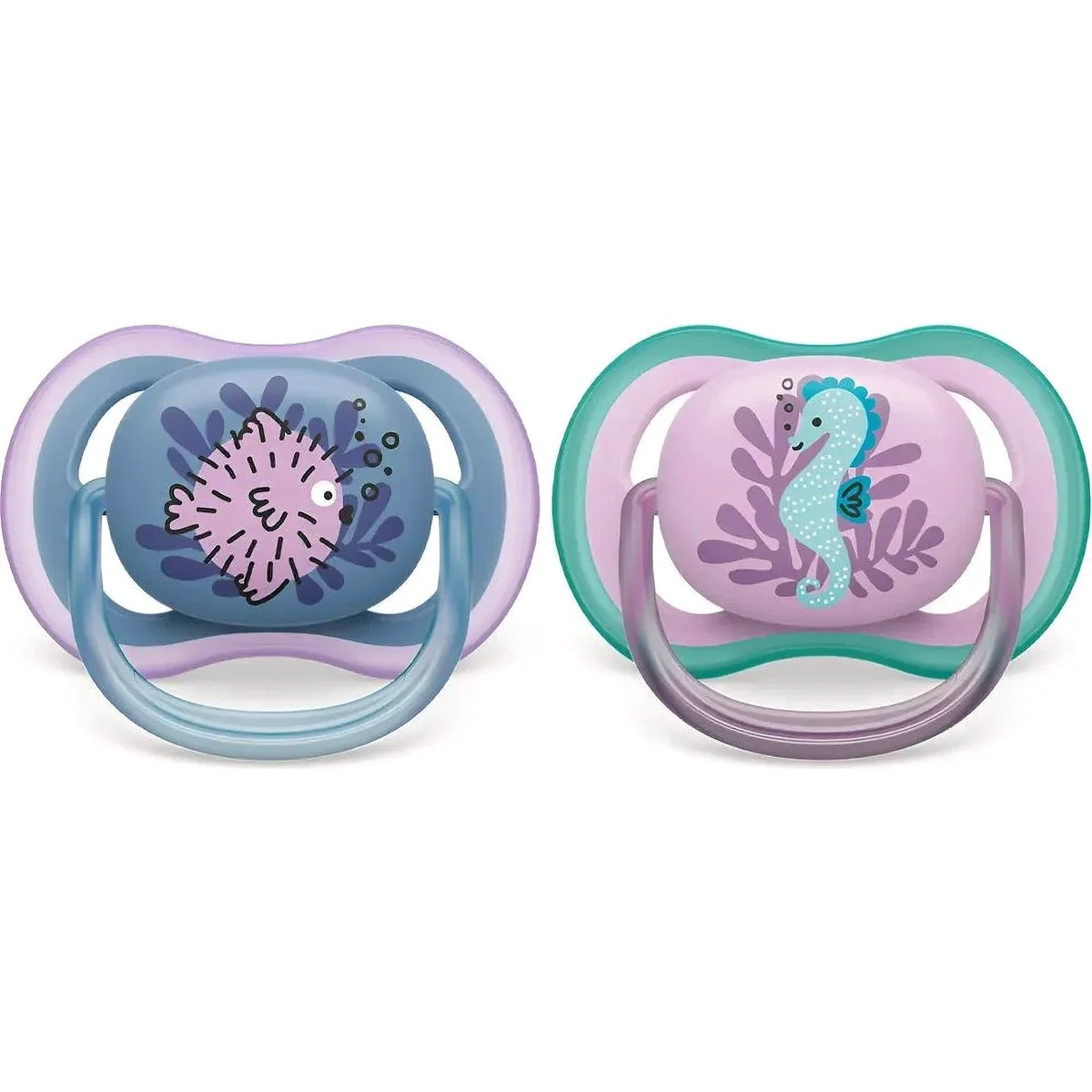 Chupetes Avent 6-18 Meses Azul Lila Pack x2 — foto 1