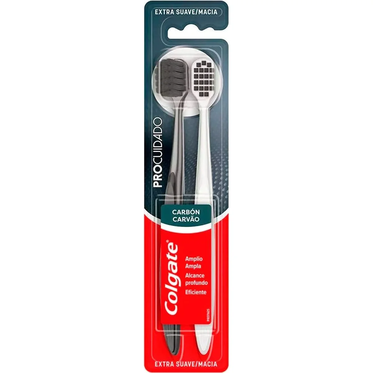 Cepillo de Dientes Colgate ProCuidado Carbón Pack x2 — foto 1