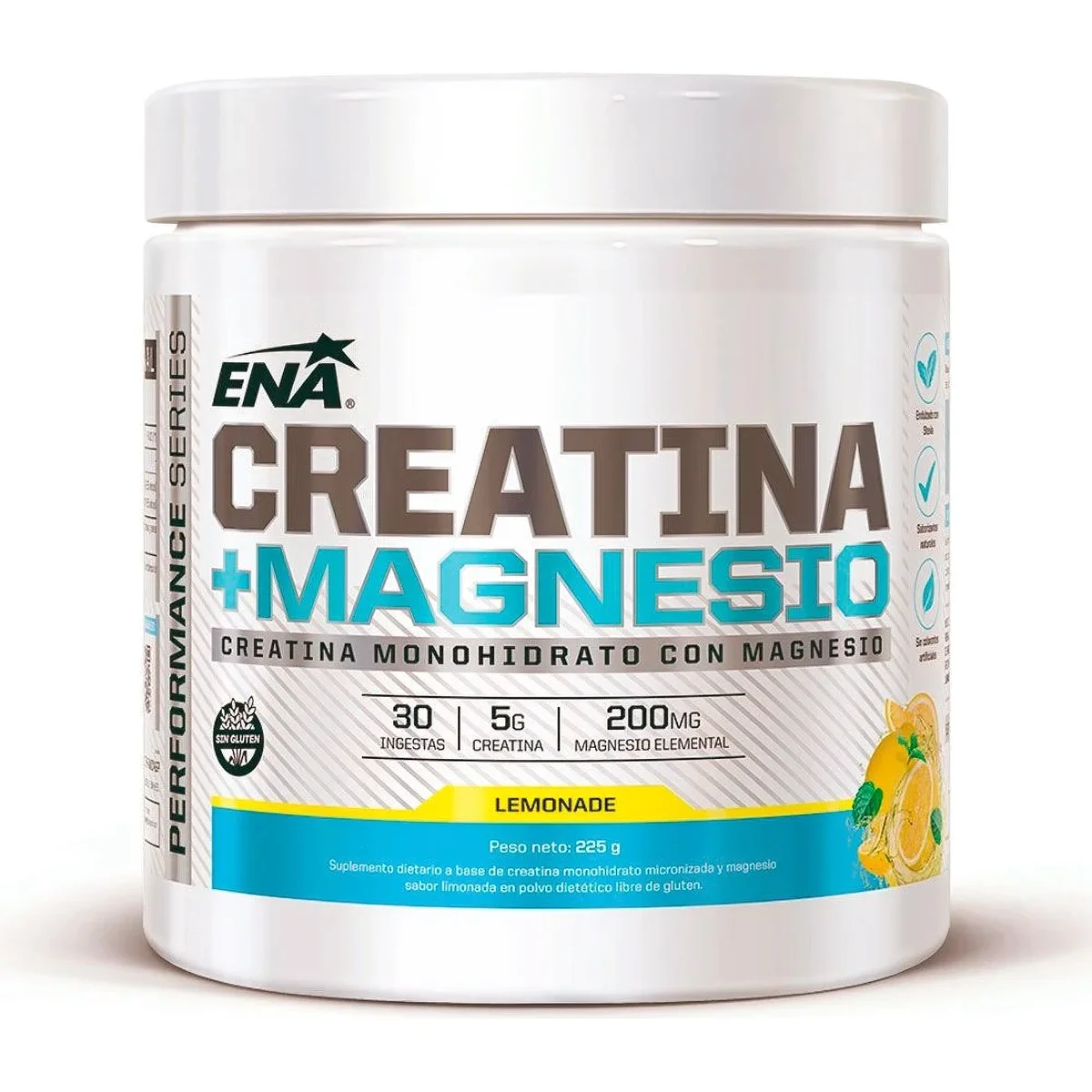 Creatina + Magnesio ENA Sabor Limón 225 g — foto 1