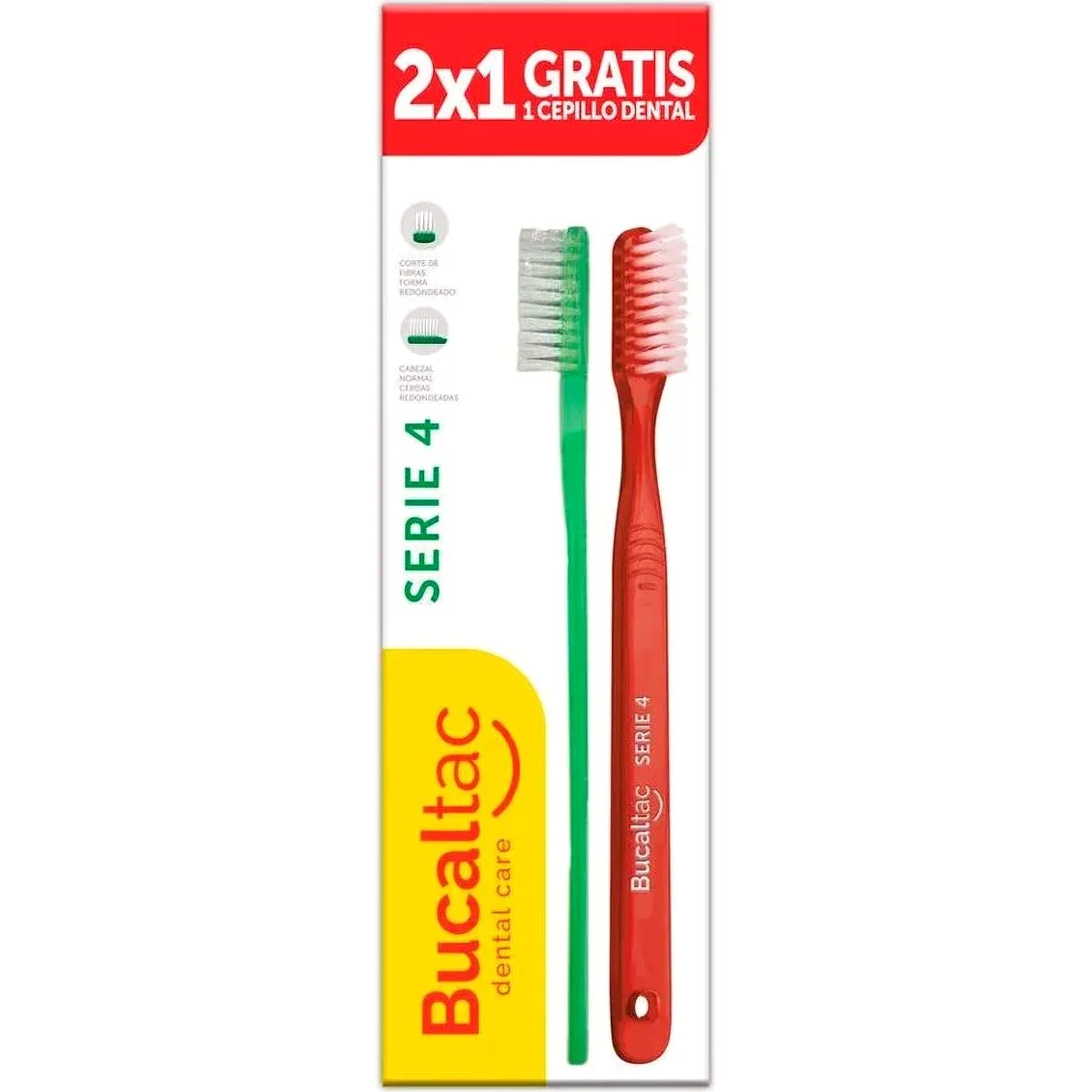 Cepillo de Dientes Bucal Tac Clásico Dureza 4 Pack x2 — foto 1