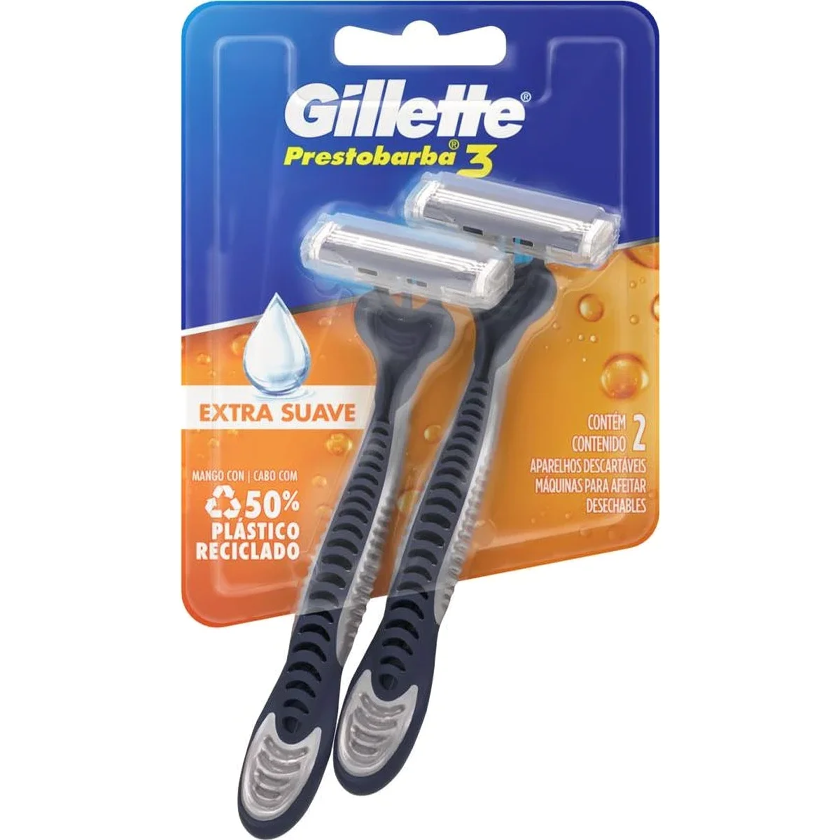 Máquina de Afeitar Prestobarba 3 Hojas Pack x 2 — Gillette Prestobarba — foto 1