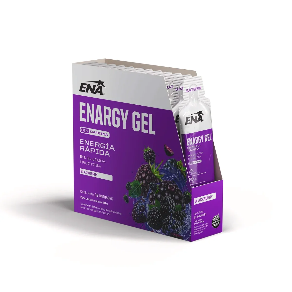Gel Energético ENA Sport Enargy Blueberry Pack x12 — foto 1