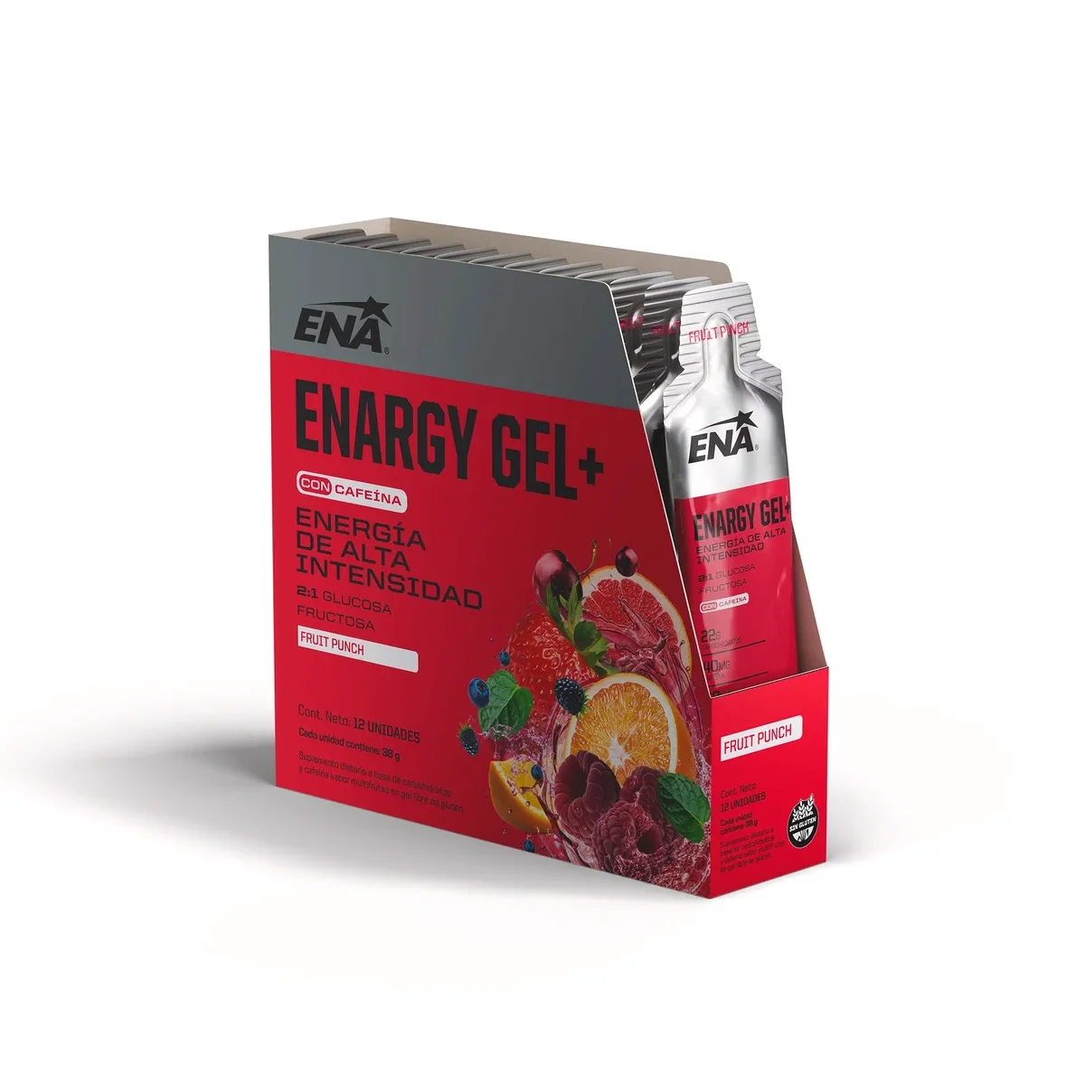 Gel Energético ENA Enargy Gel+ Fruit Punch x12 Unidades — foto 1