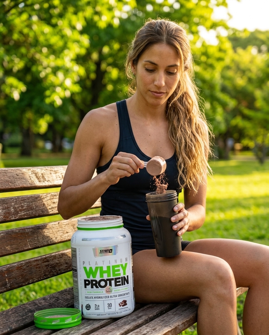 Star Nutrition Platinum Whey Protein Chocolate 2 lb — foto 3
