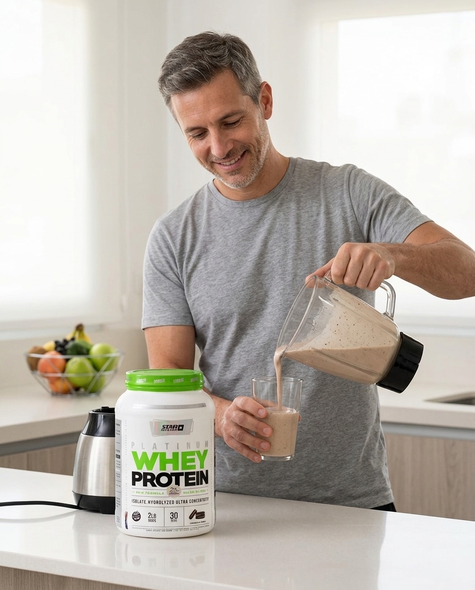 Star Nutrition Platinum Whey Protein Cookies & Cream 2 lb — foto 4