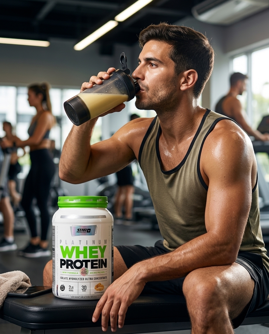 Star Nutrition Platinum Whey Protein Banana 2 lb — foto 2