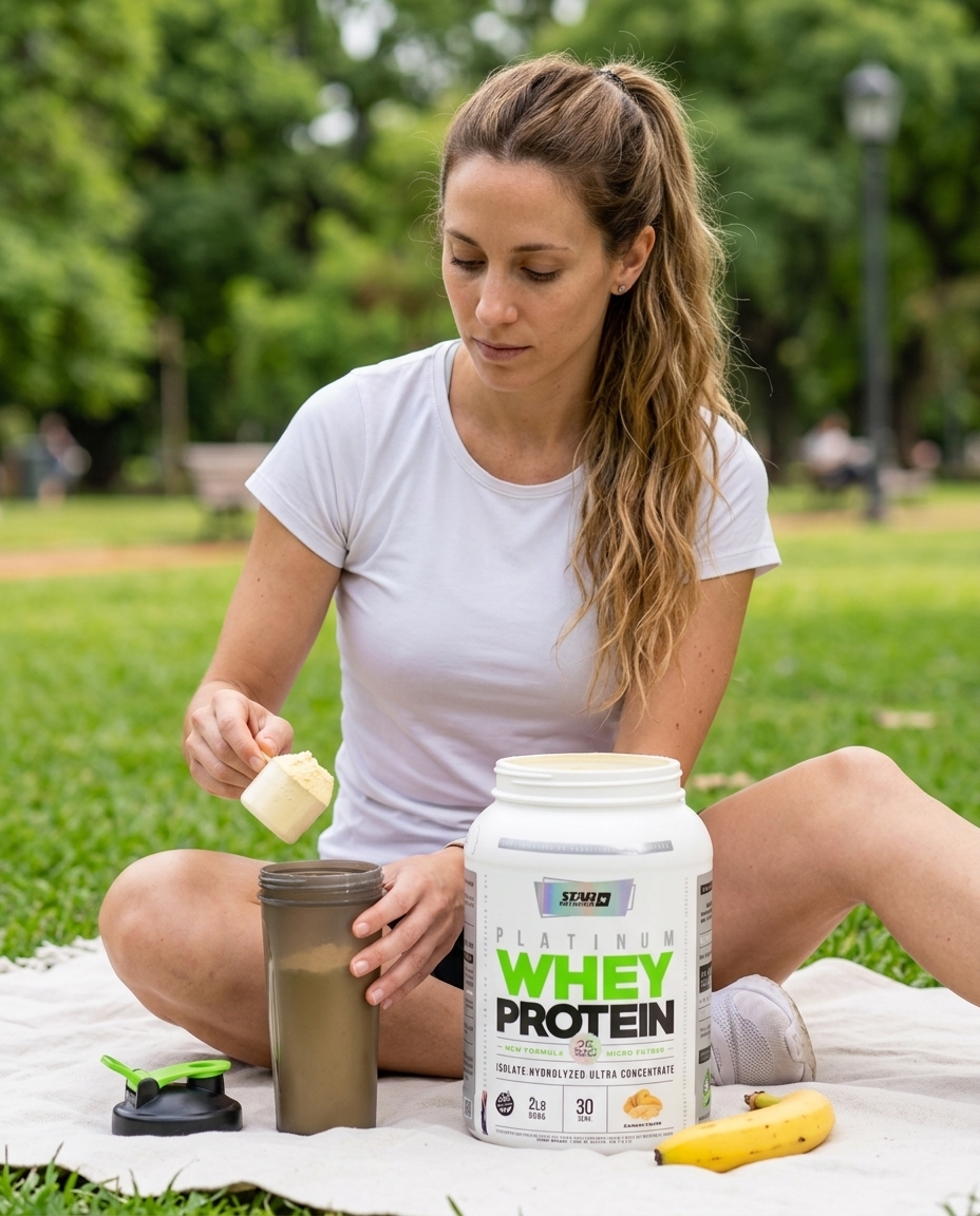 Star Nutrition Platinum Whey Protein Banana 2 lb — foto 3