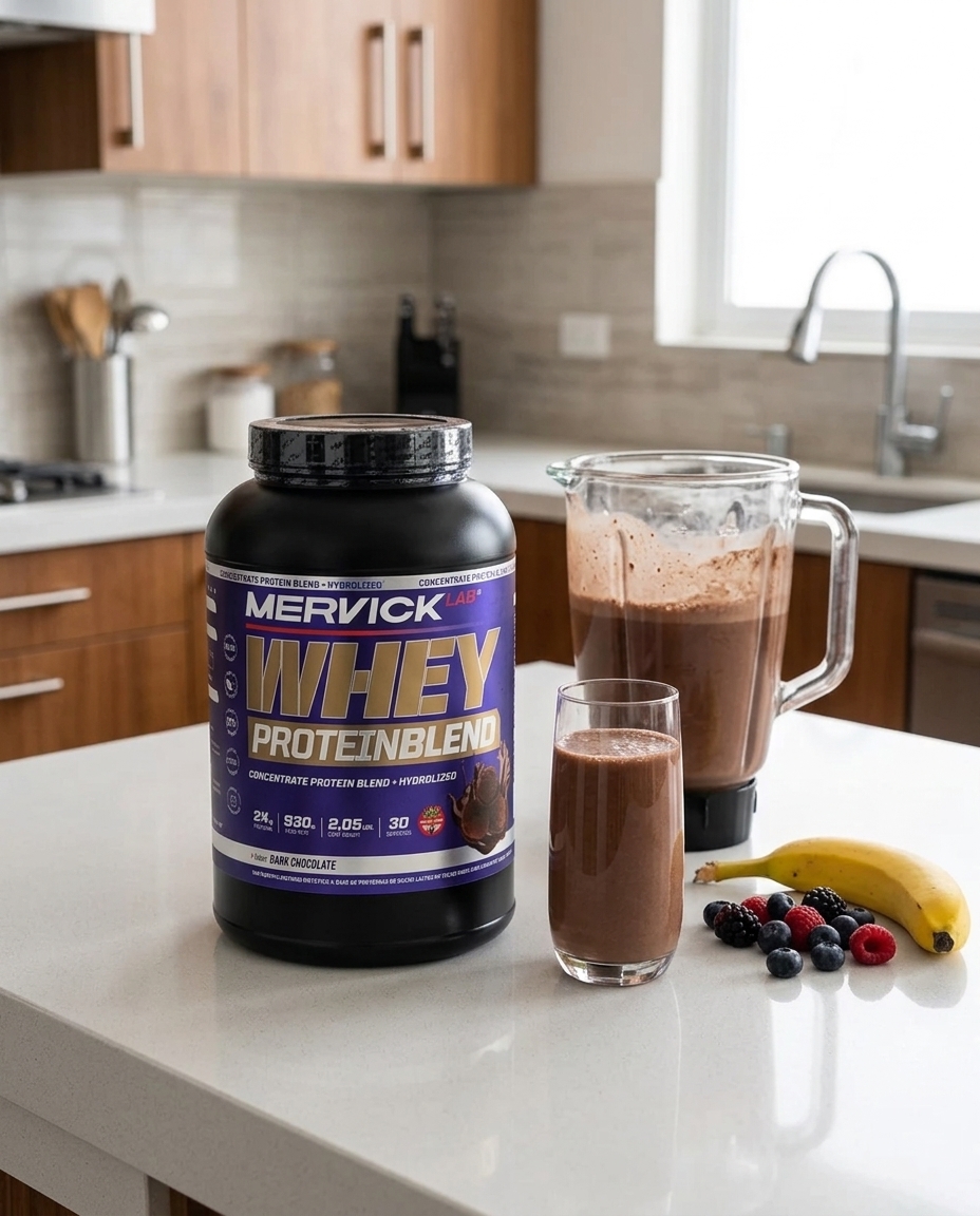 Whey Protein Mervick Sabor Chocolate Oscuro — foto 5