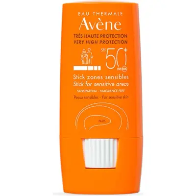 Protector Solar Avène FPS 50+ Stick Zonas Sensibles 8 g