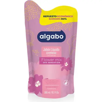 Jabón Líquido Cremoso Perfumado Algabo Repuesto Doypack 300 ml