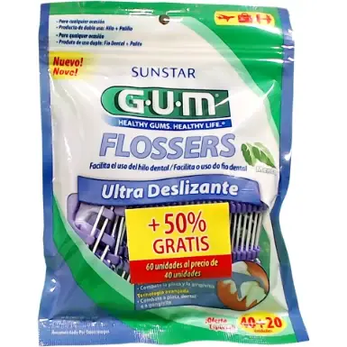 GUM Horquillas con Hilo Dental x 40