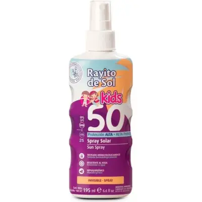Protector Solar Rayito de Sol Spray Invisible FPS 50 195 g