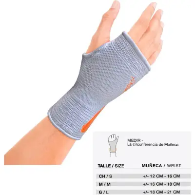 Muñequera Body Care con Pulgar sin Costura Talle 2