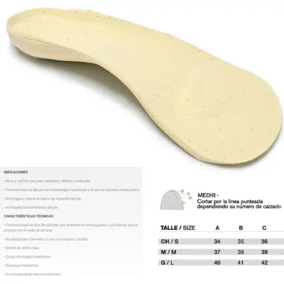 Plantillas Body Care para Mujer Talle L