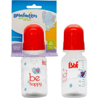 Mamadera Bebefantitos con Tetina de Silicona 140 ml
