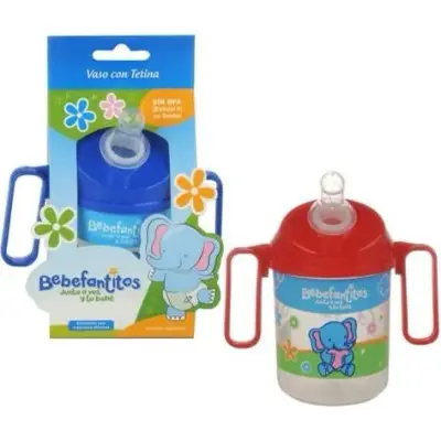 Vaso con Tetina de Silicona Bebefantitos