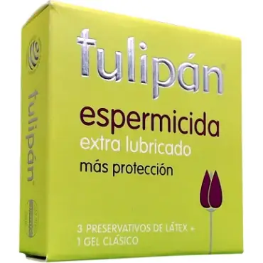 Preservativos Tulipán con Espermicida x 3