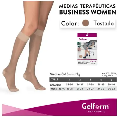 Media de Compresión Gelform 3/4 Suave 8-15 Talle 2