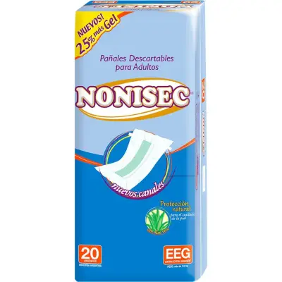 Pañales para Adulto Nonisec Talle XXG x 20