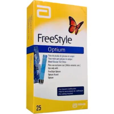 Tiras Reactivas de Glucosa FreeStyle Optium x 25