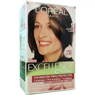 Tintura Capilar L'Oréal Excellence Crème Tono 5 Castaño Claro