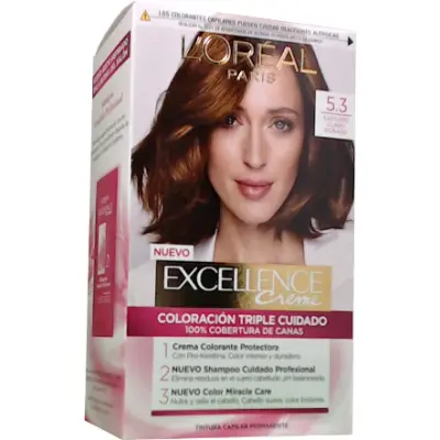 Tintura Capilar L'Oréal Excellence Crème Tono 5.3 Castaño Claro Dorado
