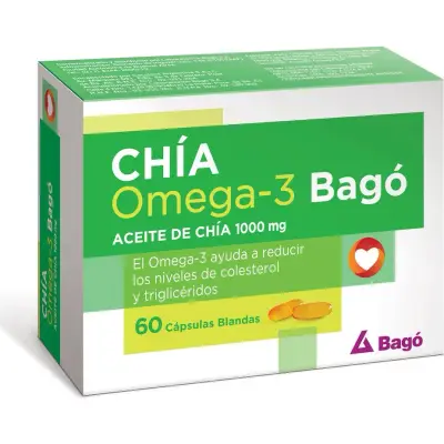 Suplemento Dietario Chía Omega-3 1000 mg Bagó x 60 Cápsulas
