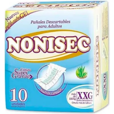 Pañal para Adulto Nonisec Gel Talle XXG x10