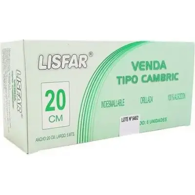 Venda Cambric Lisfar N° 20 x 6 unidades