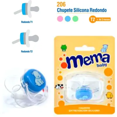 Chupete de Silicona Tetina Redonda Mema