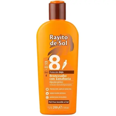 Bronceador Rayito de Sol FPS 8 con Zanahoria 200 ml