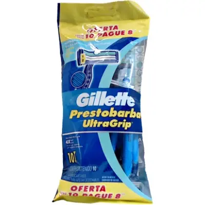 Máquina de Afeitar Descartable Prestobarba 3 Ultragrip x10