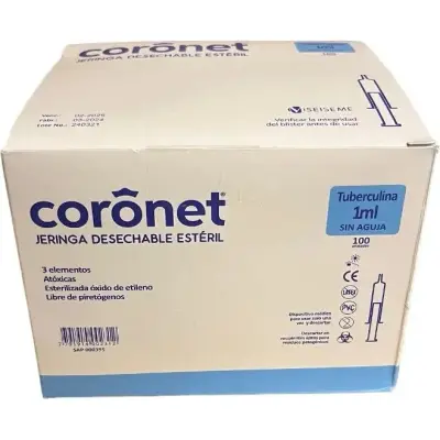 Jeringas Coronet sin Aguja x 100