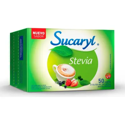 Edulcorante en Sobres Sucaryl Stevia 50 Sobres (40 g)