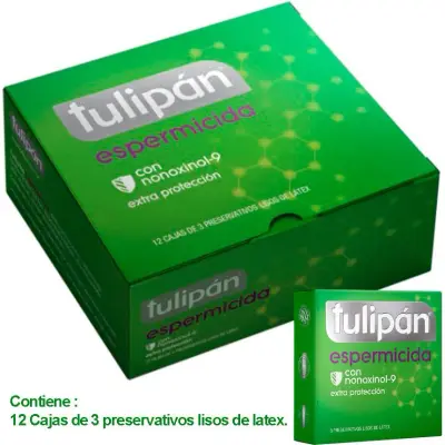 Preservativos Tulipán Espermicida x 12 (Pack 3)