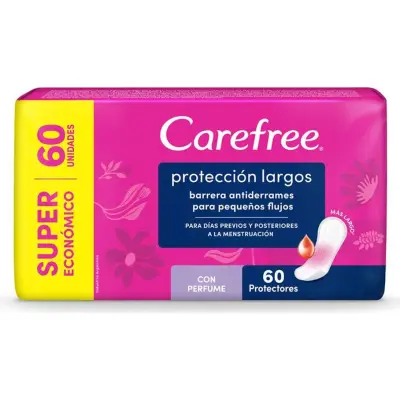 Protectores Diarios Carefree Largos x 60