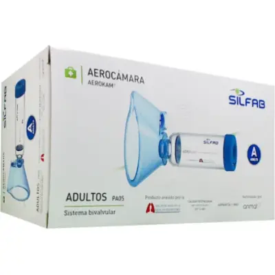 Aerocámara Silfab con Máscara para Adultos PA05