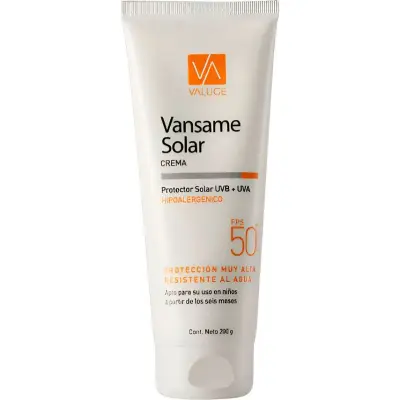 Protector Solar Vansame FPS 50+ Crema 200 g