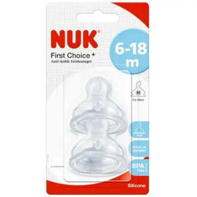 Tetina de Silicona NUK First Choice Talle 2 Flujo Medio x2
