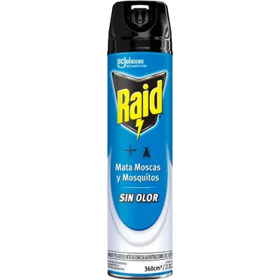 Insecticida Raid Mata Moscas y Mosquitos Aerosol 380 cm³