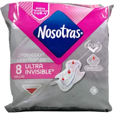 Toallas Femeninas Nosotras Tofe Ultra Invisible Rapigel x 8