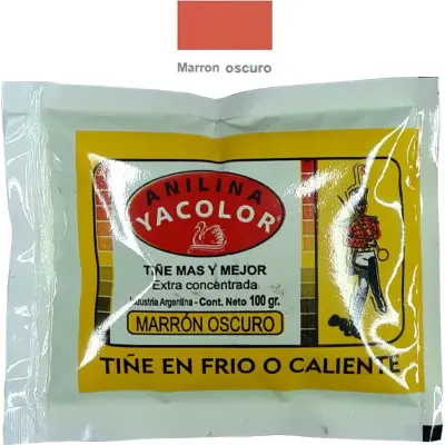 Anilina Yacolor Marrón Oscuro x 100 g