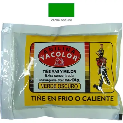 Anilina Yacolor Verde Oscuro x 100 g