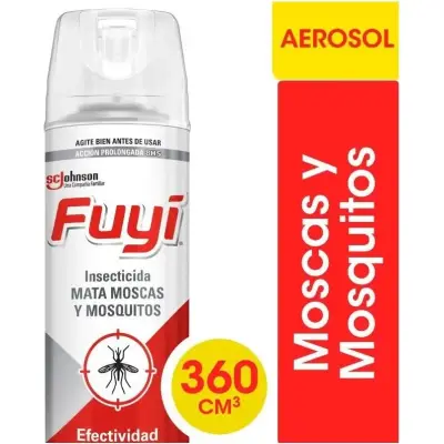 Insecticida en Aerosol Fuyi Mata Moscas y Mosquitos 360 cc