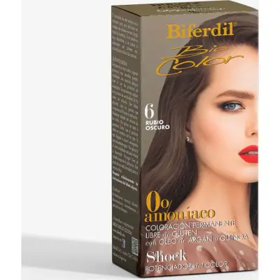Tintura Capilar Biferdil Biocol 0% Amonia Tono 6