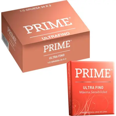 Preservativos Prime Pre Ultra Fino 24 x 3