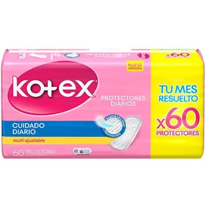 Protectores Diarios Kotex Cuidado Diario x 60